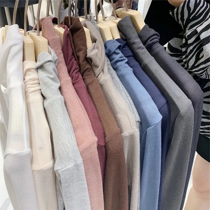 內搭高領心機打底衫女春秋季chic洋氣修身顯瘦保暖百搭上衣服-細節圖3
