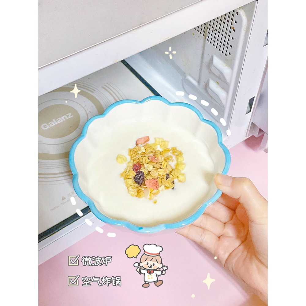 陶瓷大碗水果沙拉湯碗飯碗餐具碗筷家用好看可愛空氣炸鍋專用烤碗-細節圖2