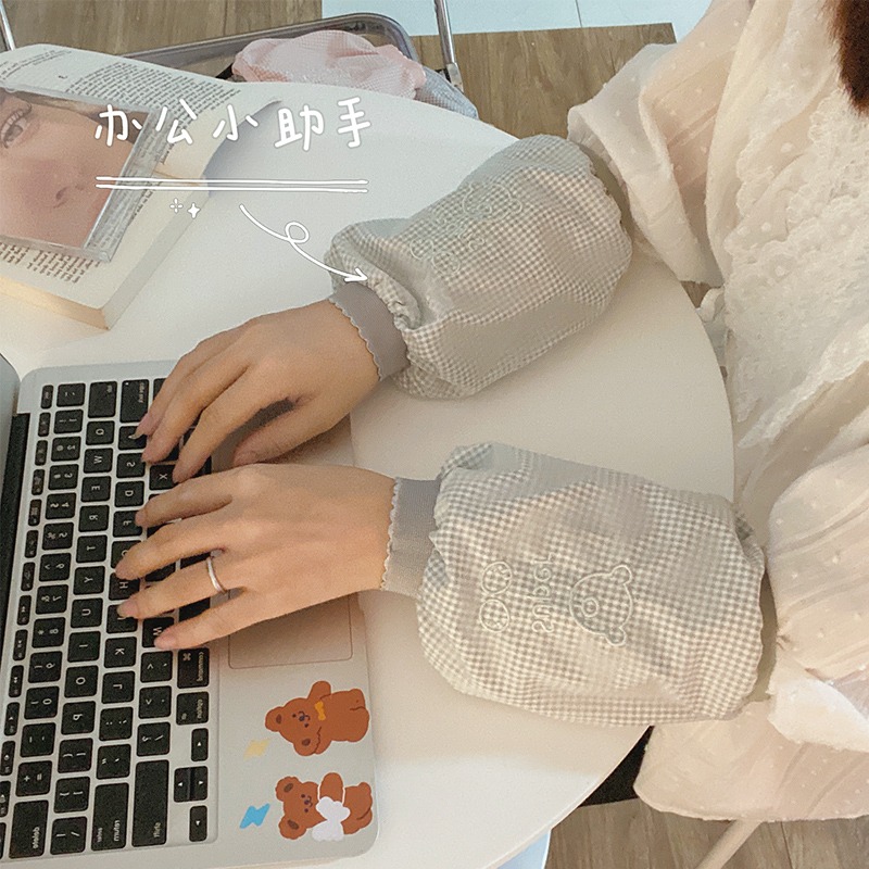簡約袖套女冬季ins潮短款辦公室工作護袖學生套袖成人手袖頭防臟-細節圖2