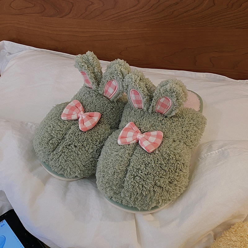 可愛卡通棉拖鞋女冬天厚底居家室內保暖年新款秋冬季毛絨棉拖-細節圖8
