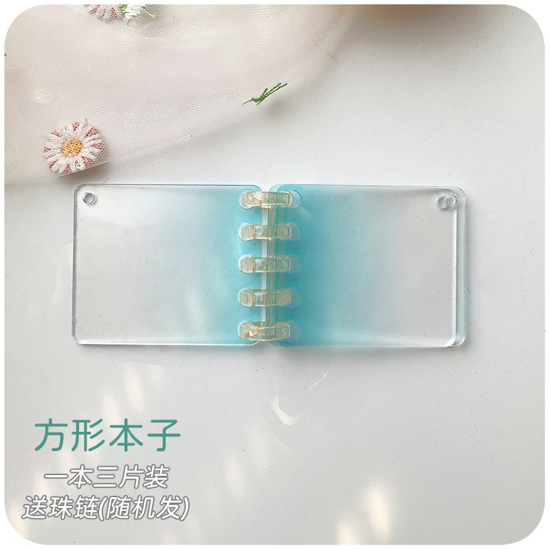 活頁片片咕卡本透明咕?書咕盤女孩手賬鏈子手帳的骨估卡貼紙套裝-細節圖6