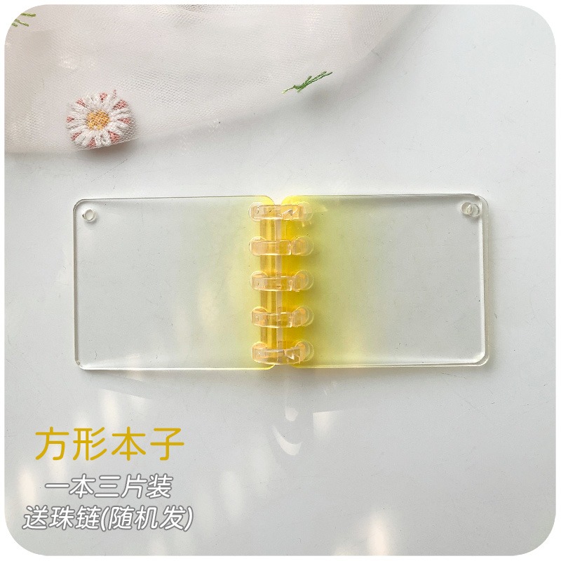 活頁片片咕卡本透明咕?書咕盤女孩手賬鏈子手帳的骨估卡貼紙套裝-細節圖8