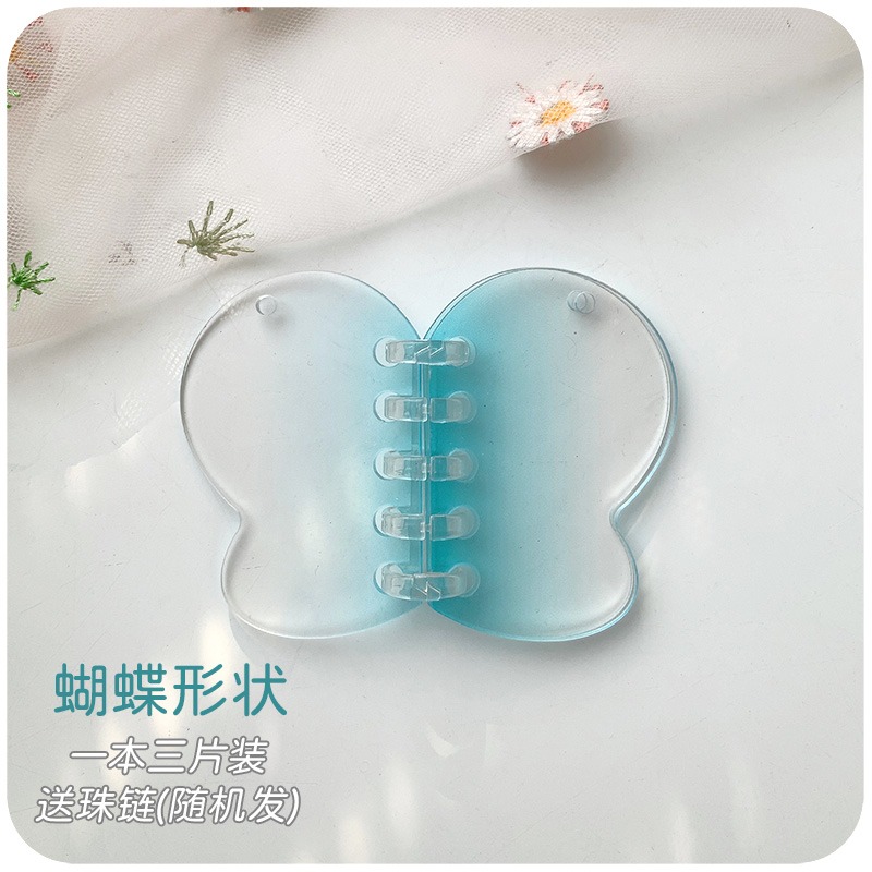 活頁片片咕卡本透明咕?書咕盤女孩手賬鏈子手帳的骨估卡貼紙套裝-細節圖10