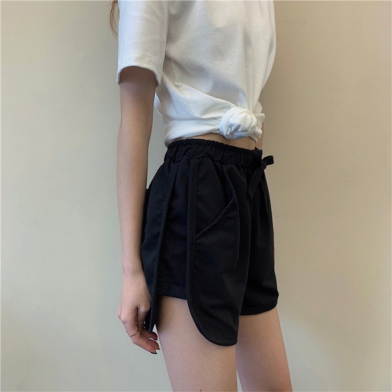 超火cec運動休閑短褲女夏ins潮原宿風ulzzang高腰百搭闊腿褲-細節圖5