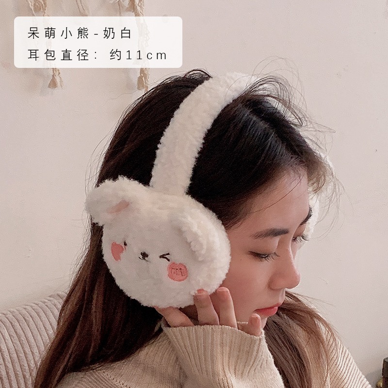 可愛毛絨耳罩女冬天保暖防寒騎車護耳朵耳套防凍冬季耳暖耳包耳帽-細節圖6