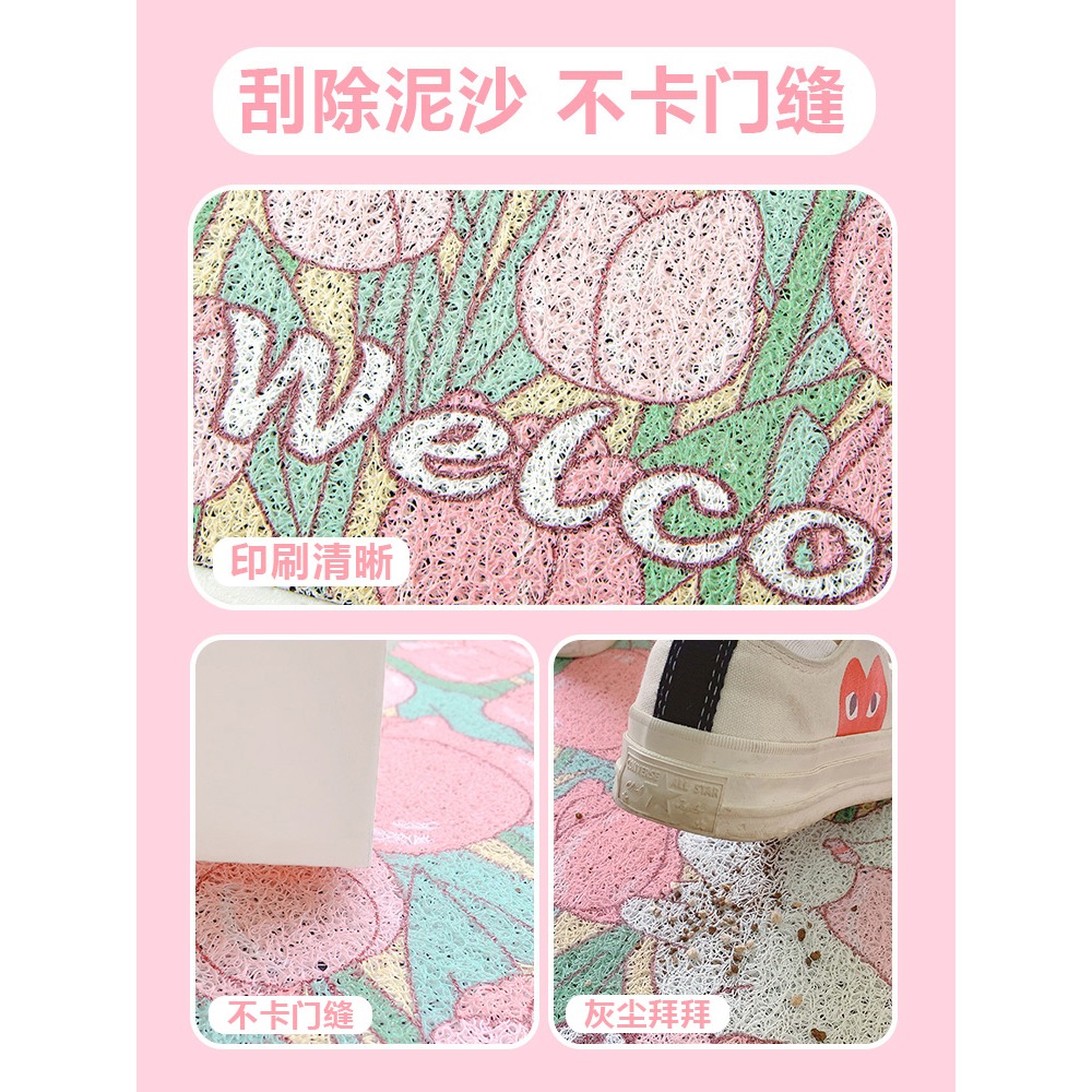 入戶門地墊絲圈玄關防滑腳墊pvc墊子門口進門進戶門地毯門墊家用-細節圖5