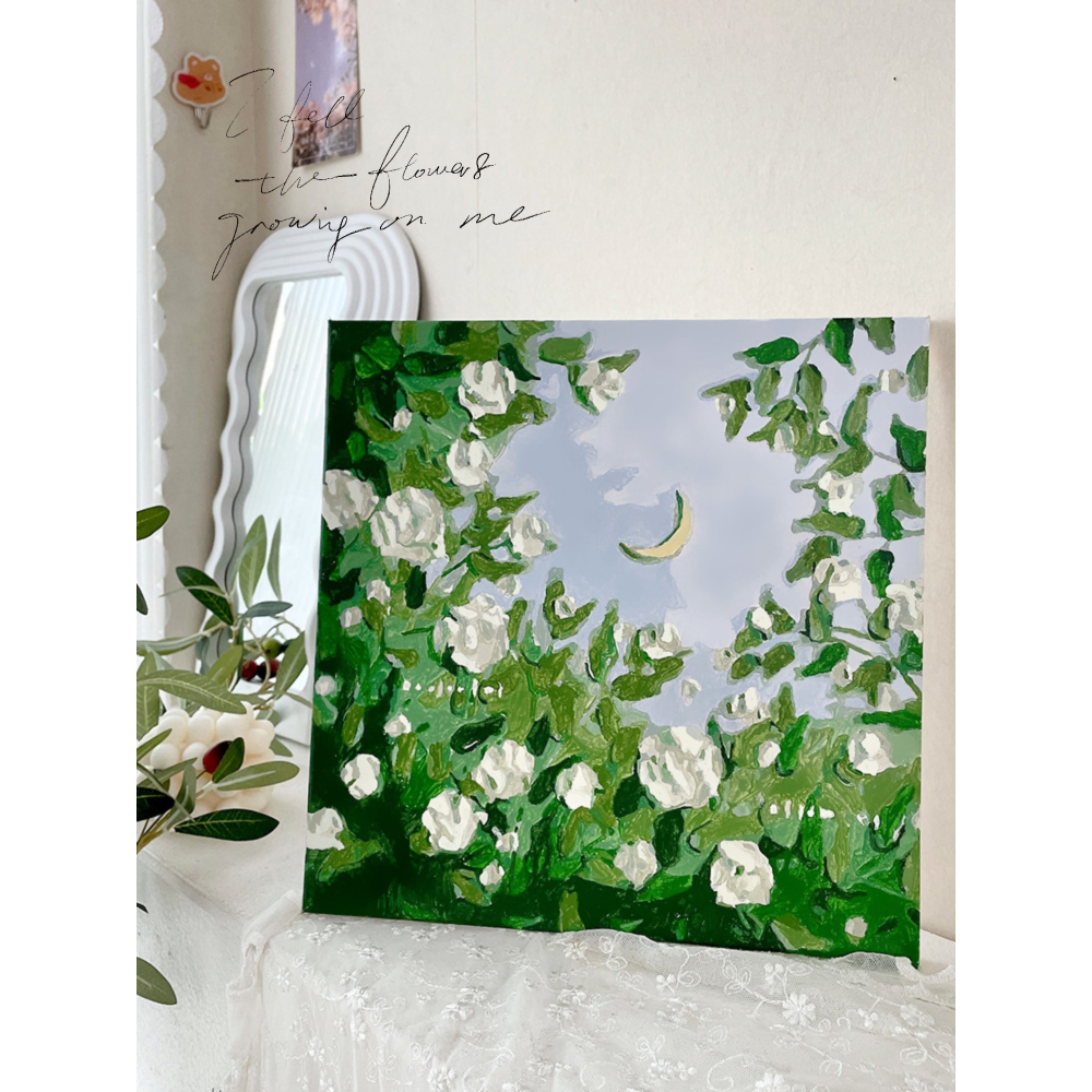 數字油畫治癒系diy手工解悶填充畫畫填色裝飾風景油彩畫生日禮物-細節圖3