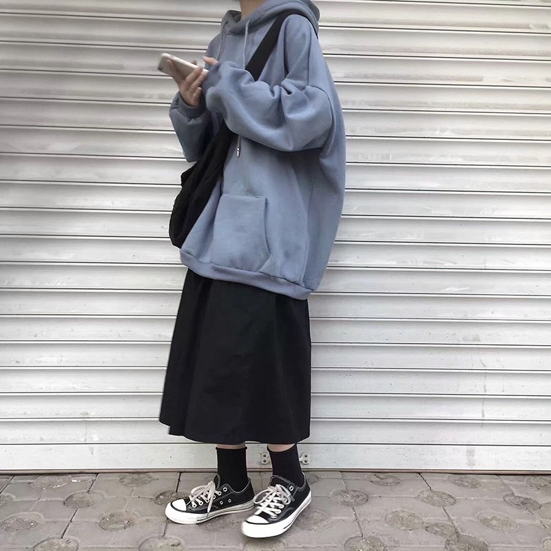 秋冬季學生休閑運動套裝女寬松衛衣減齡半身裙網紅時尚兩件套-細節圖2