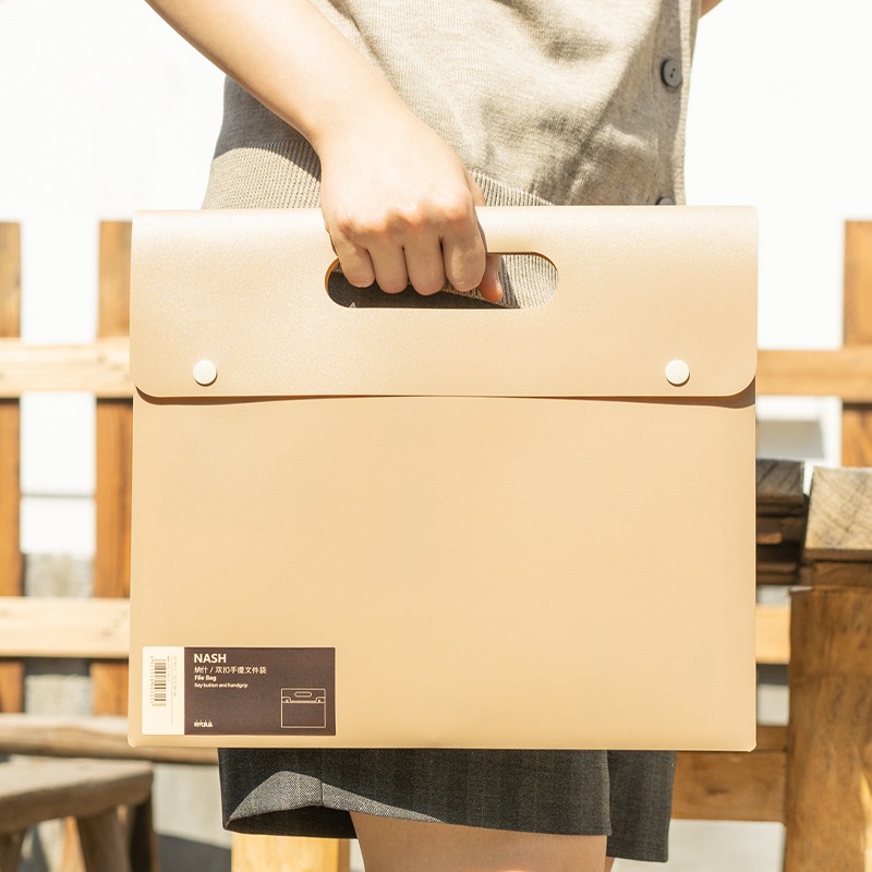 時代良品手提辦公學生書本試卷發票雙扣簡歷袋A4資料檔案SD-N315-細節圖3