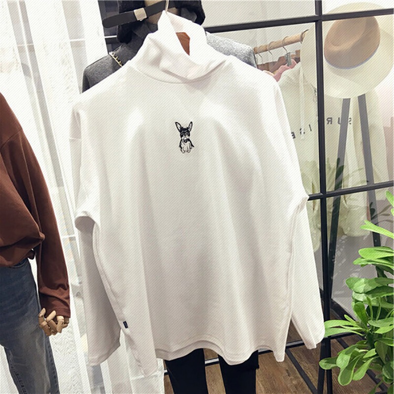 雙面德絨發熱高領打底衫女秋冬季洋氣修身內搭學生長袖上衣服-細節圖3
