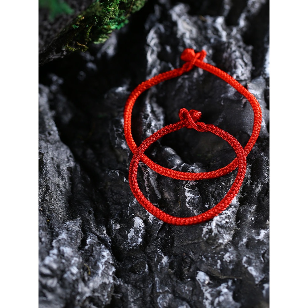 紅繩編織手繩手鏈女屬兔年幸運情侶禮物手飾本命年紅手繩手鏈男-細節圖3