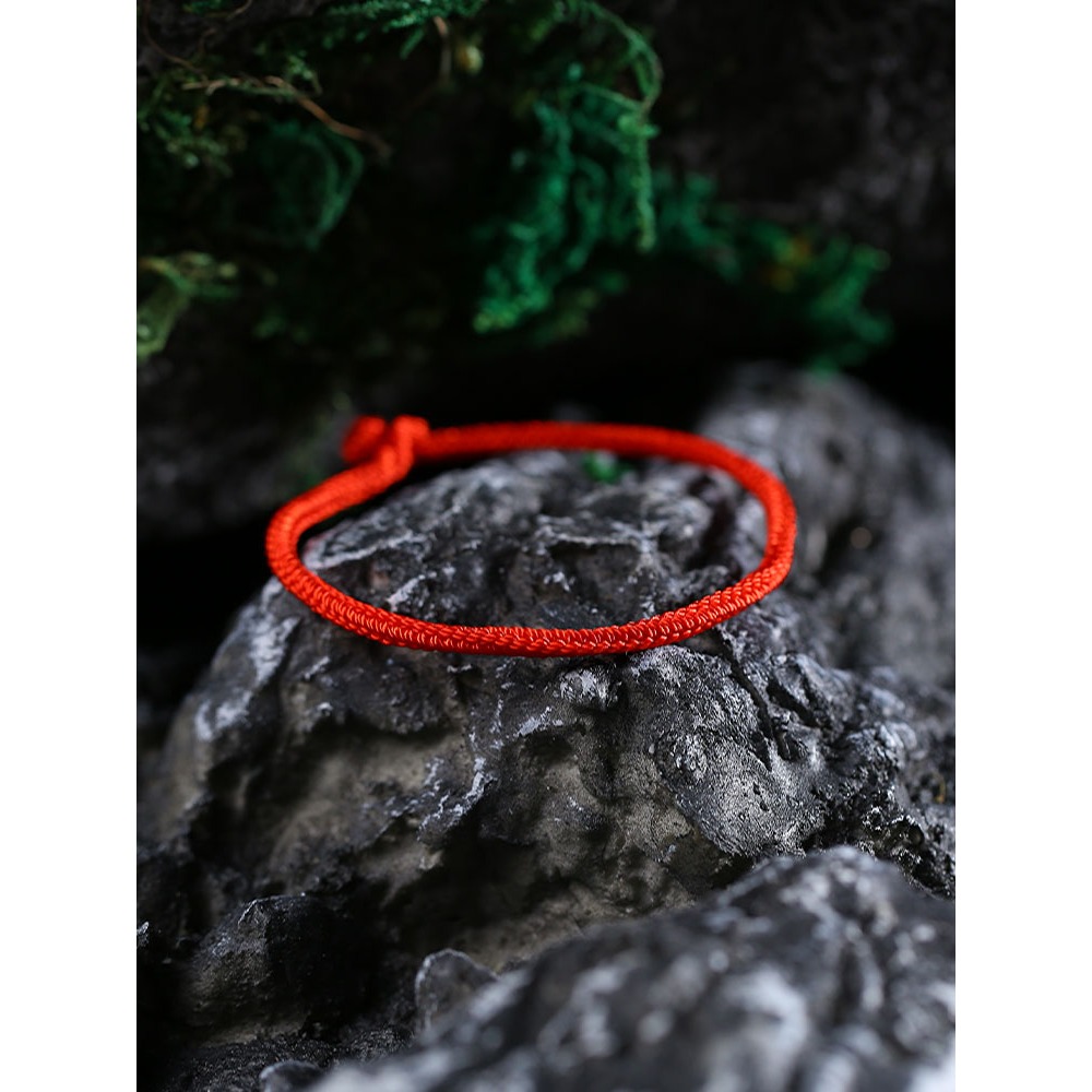 紅繩編織手繩手鏈女屬兔年幸運情侶禮物手飾本命年紅手繩手鏈男-細節圖5