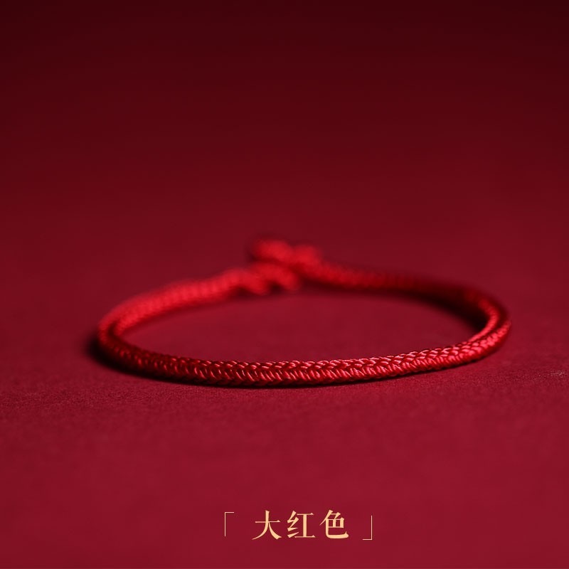紅繩編織手繩手鏈女屬兔年幸運情侶禮物手飾本命年紅手繩手鏈男-細節圖10