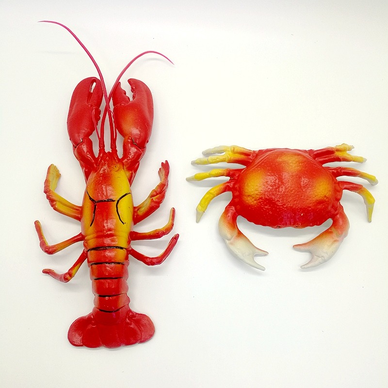 仿真動物塑料大小龍蝦河蝦熟蝦螃蟹海鮮模型餐廳菜品道具超市擺放-細節圖2