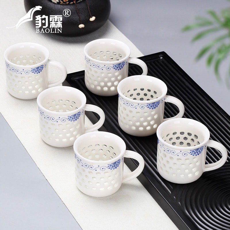 功夫小茶杯陶瓷茶盞茶碗家用單個品茗杯紫砂主人杯泡茶日式瓷茶杯-細節圖3