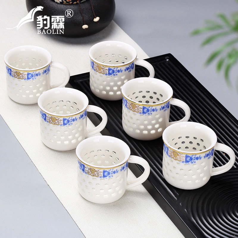 功夫小茶杯陶瓷茶盞茶碗家用單個品茗杯紫砂主人杯泡茶日式瓷茶杯-細節圖4