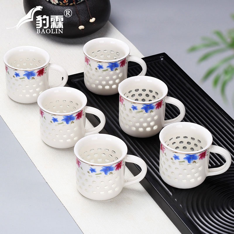 功夫小茶杯陶瓷茶盞茶碗家用單個品茗杯紫砂主人杯泡茶日式瓷茶杯-細節圖5