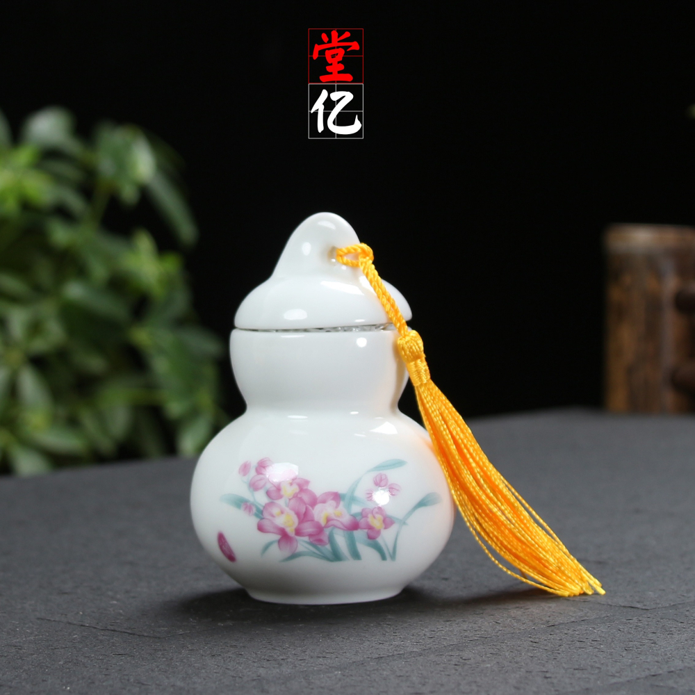 迷你陶瓷旅行便攜小號茶葉罐 家用裝茶葉茶倉藥瓶子香粉密封罐-細節圖7