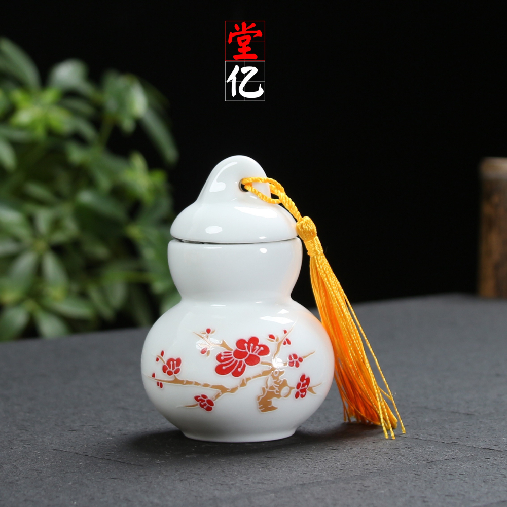 迷你陶瓷旅行便攜小號茶葉罐 家用裝茶葉茶倉藥瓶子香粉密封罐-細節圖8