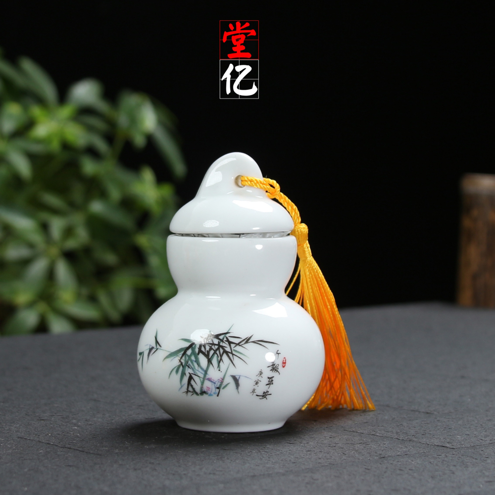 迷你陶瓷旅行便攜小號茶葉罐 家用裝茶葉茶倉藥瓶子香粉密封罐-細節圖9