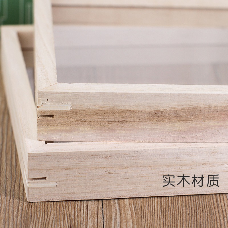 亞克力玻璃畫畫框實木相框幼兒園diy彩繪標本美術繪畫材料-細節圖4