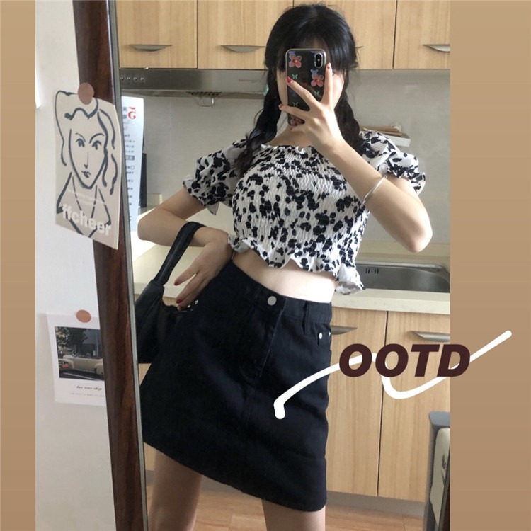 短裙女春秋a字裙高腰黑色牛仔半身裙女夏春款裙子設計感小眾-細節圖10