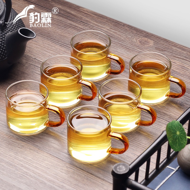 玻璃杯茶具單個功夫小茶杯主人杯茶碗單杯品茗杯茶盞單只個性可愛-細節圖2