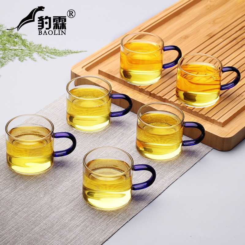 玻璃杯茶具單個功夫小茶杯主人杯茶碗單杯品茗杯茶盞單只個性可愛-細節圖3