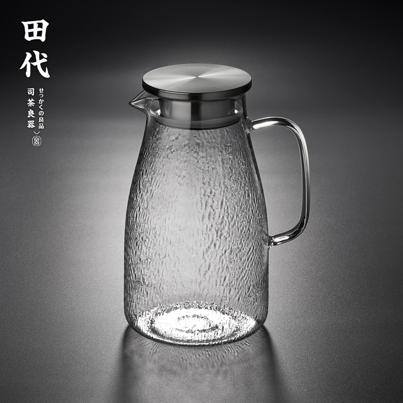 田代/tindor 耐熱玻璃 透明冷水壺涼水壺瓶果汁壺水杯水具套裝-細節圖6