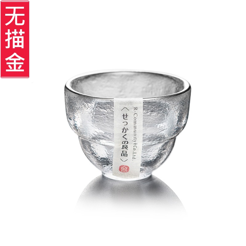 冷紋 手工甩制 透明玻璃品茗杯功夫小茶杯 品茶杯 主人杯-細節圖7