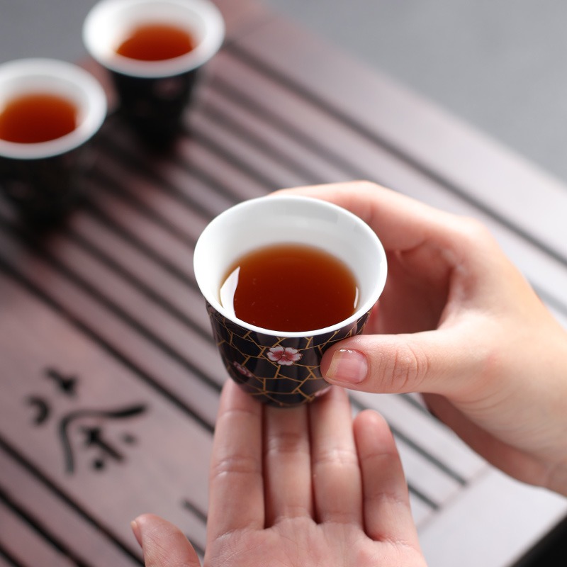 霽藍釉茶盞主人杯個人專用單杯大號男茶杯單個陶瓷功夫茶杯品茗杯-細節圖5