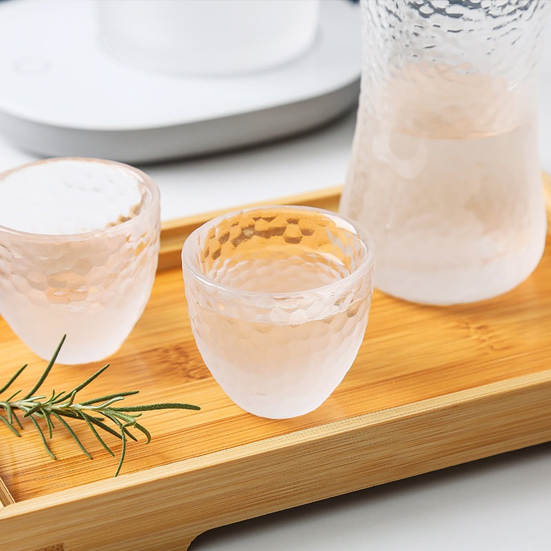 雲霧玻璃酒具套裝日式清酒壺白酒杯分酒器分酒壺家用燙酒壺溫酒器-細節圖4