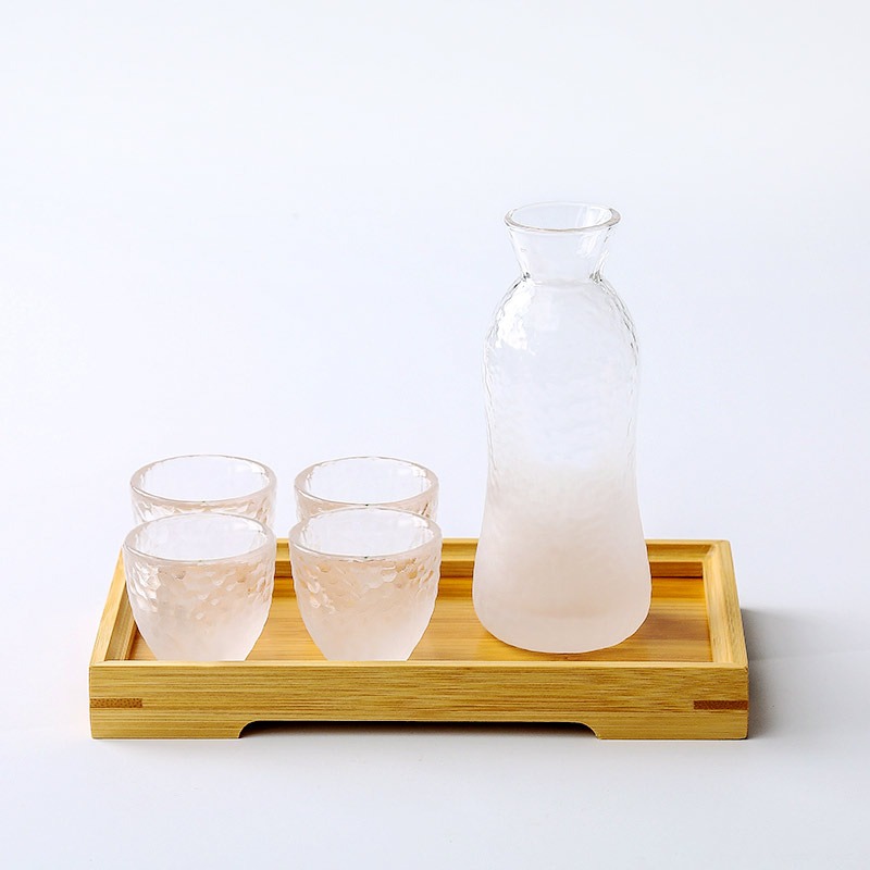 雲霧玻璃酒具套裝日式清酒壺白酒杯分酒器分酒壺家用燙酒壺溫酒器-細節圖5