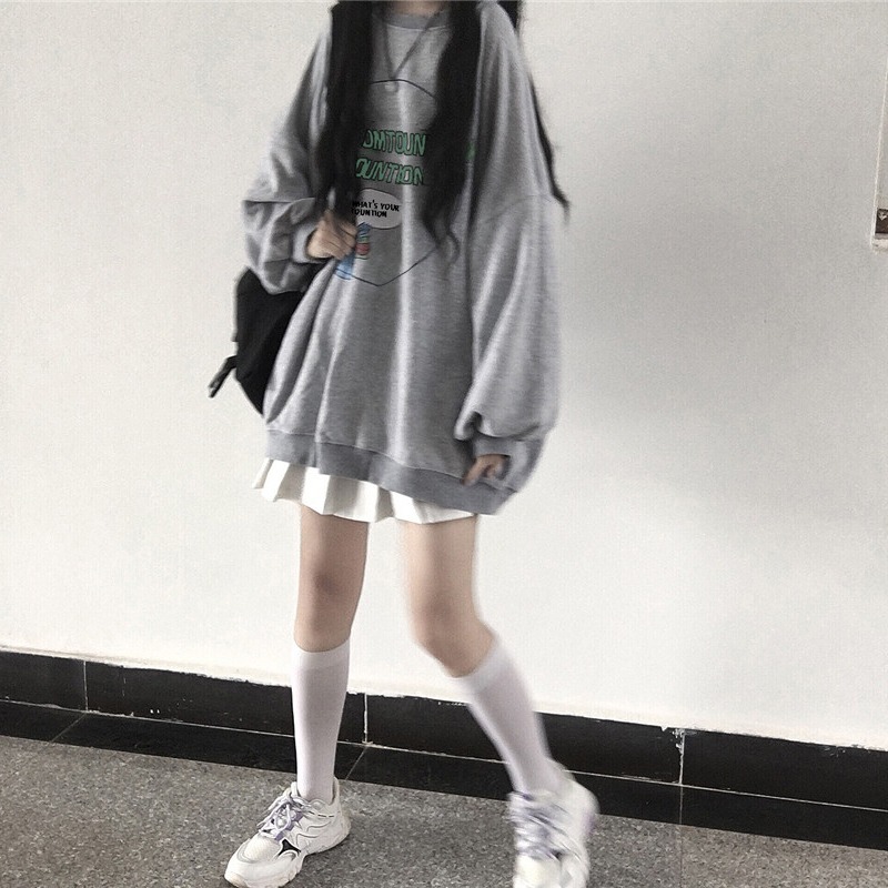 衛衣女學生寬松潮ins慵懶風bf日系古著少女薄款外套-細節圖2