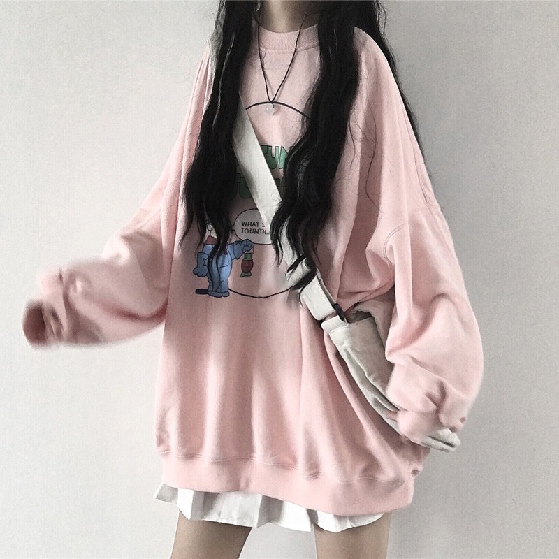 衛衣女學生寬松潮ins慵懶風bf日系古著少女薄款外套-細節圖4