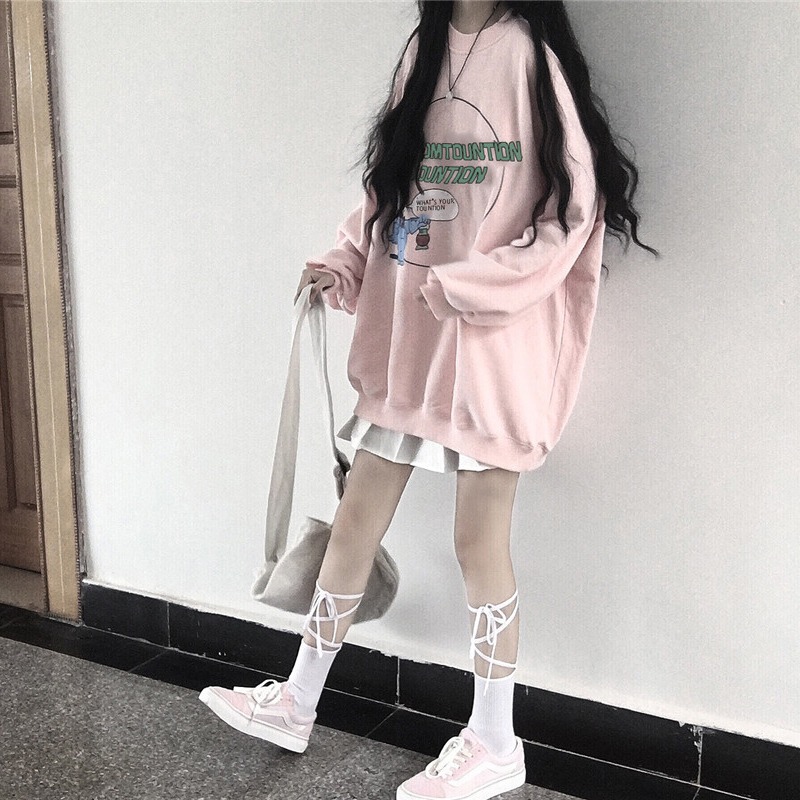 衛衣女學生寬松潮ins慵懶風bf日系古著少女薄款外套-細節圖5