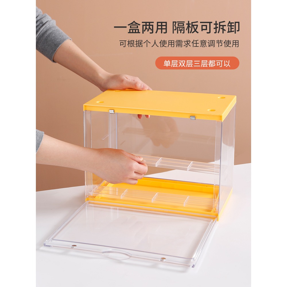 手辦展示盒盲盒架收納盒子透明防塵櫃單個玩具樂高模型多層亞克力-細節圖5