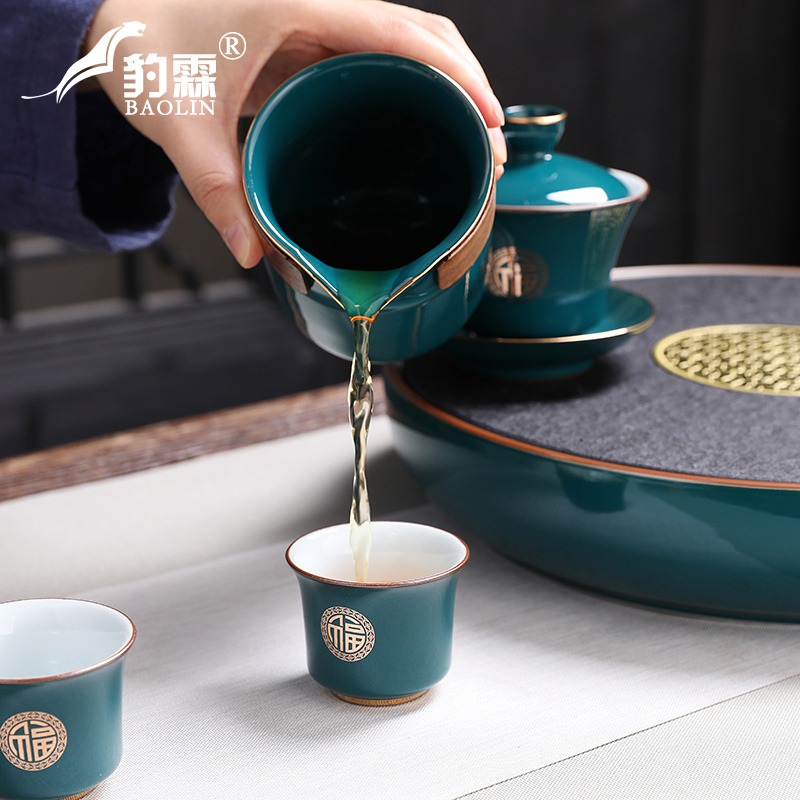 孔雀綠主人杯單杯功夫茶杯個人專用家用泡茶盞杯喝茶碗小號品茗杯-細節圖3
