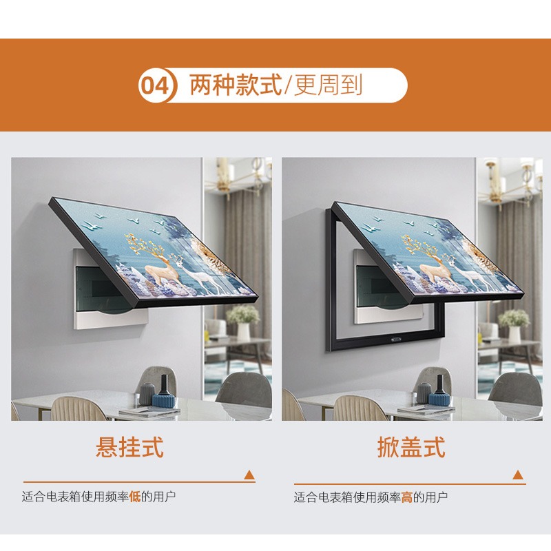 現代輕奢人物電表箱裝飾畫免打孔後現代配電箱遮擋壁畫電閘箱掛畫-細節圖3