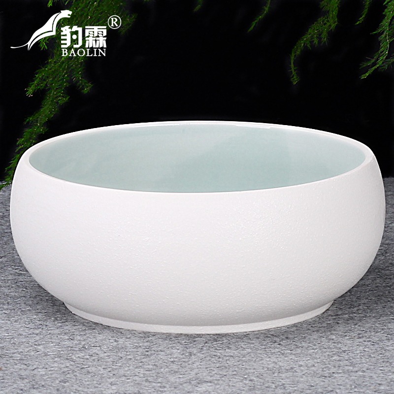 茶洗缸大號特大水盂功夫筆洗茶具盆配件大全家用品白瓷單個茶杯洗-細節圖4