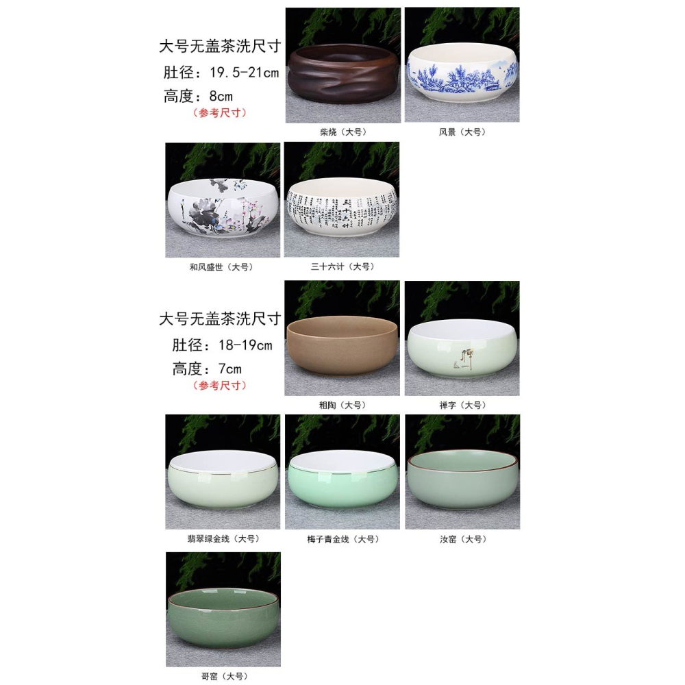 茶洗缸大號特大水盂功夫筆洗茶具盆配件大全家用品白瓷單個茶杯洗-細節圖9