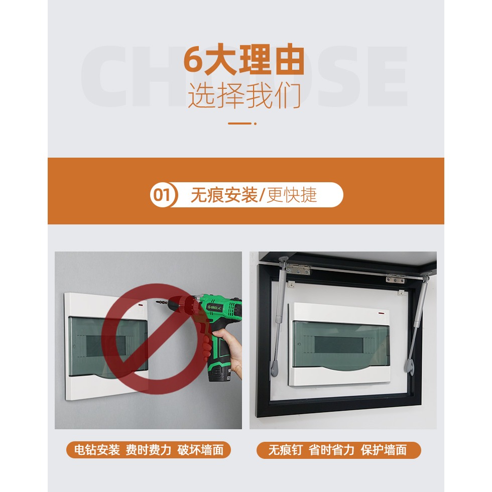 電表箱裝飾畫簡約現代免打孔可推拉遮擋配電箱電閘箱多媒體網線盒-細節圖7