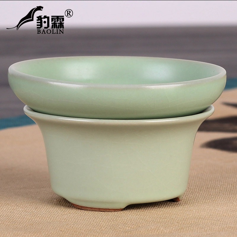 功夫茶具窯變款陶瓷單個茶漏過濾茶渣配件簡約辦公家用上下層茶漏-細節圖2