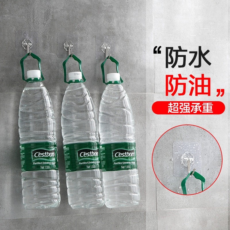 掛鉤強力粘膠壁掛墻壁承重粘貼廚房無痕吸盤掛勾子門後免打孔粘鉤-細節圖2