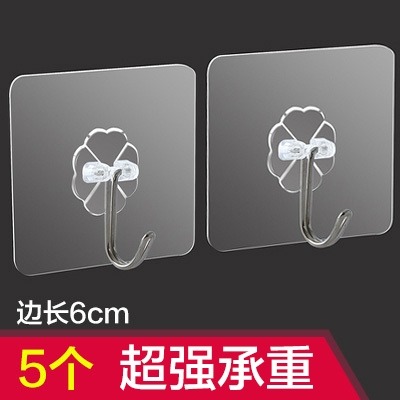 掛鉤強力粘膠壁掛墻壁承重粘貼廚房無痕吸盤掛勾子門後免打孔粘鉤-細節圖8