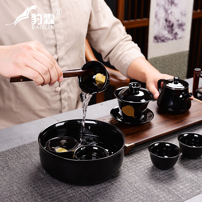 窯變款陶瓷單個茶洗大茶碗養魚種花種菜碗日常家用辦公室會客茶洗-細節圖5