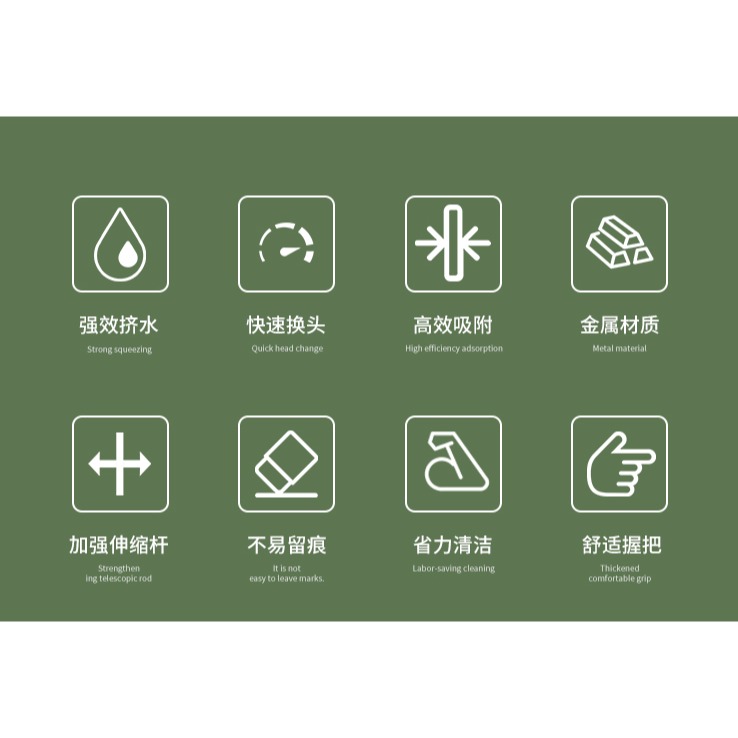 膠棉吸水拖把可伸縮對折擠水泡沫海棉免手洗拖把拖地拖布家用墩布-細節圖5