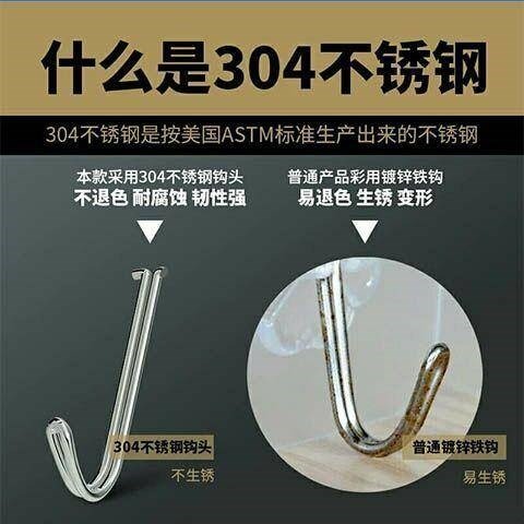 粘鉤掛鉤貼無痕承重廚房墻上門後衣服掛鉤吸盤免打孔掛鉤粘貼-細節圖4