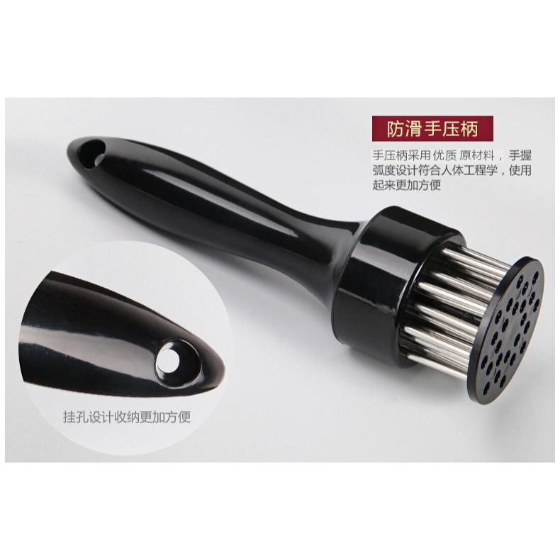 不銹鋼扎雞腿雞翅扎肉器松肉針敲肉錘廚房牛排燒烤烤肉入味扎肉針-細節圖8