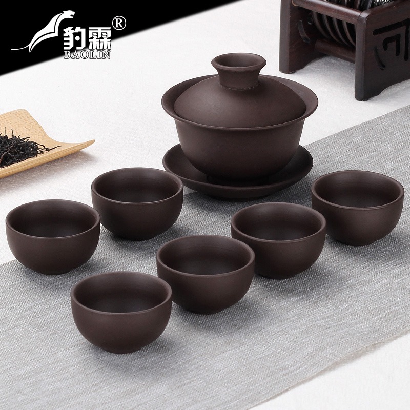 功夫茶具整套裝陶瓷家用品泡茶壺紫砂壺蓋碗茶杯子瓷器全套仿古代-細節圖5